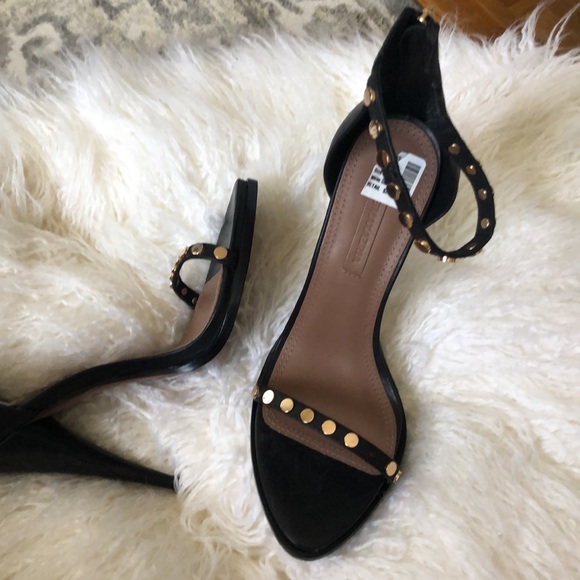 BCBGMAXAZRIA Marie black dress sandals calf leather heels - Picture 2 of 14